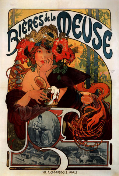 Альфонс Муха - Рекламный плакат "Пиво из Мааса", 1897, 105×155 см: Описание  произведения | Артхив